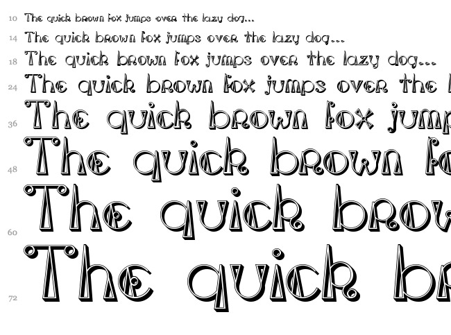 TriangleETcircle Shadow font waterfall